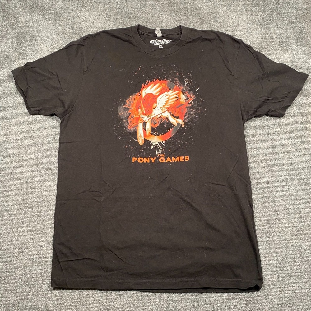 My Little Pony Hunger Games The Pony Games Parody T-Shirt Black XL Celestia